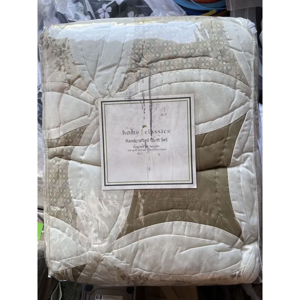 Home Classics Handcrafted Quilt Set Harley KING Bed Set NEW